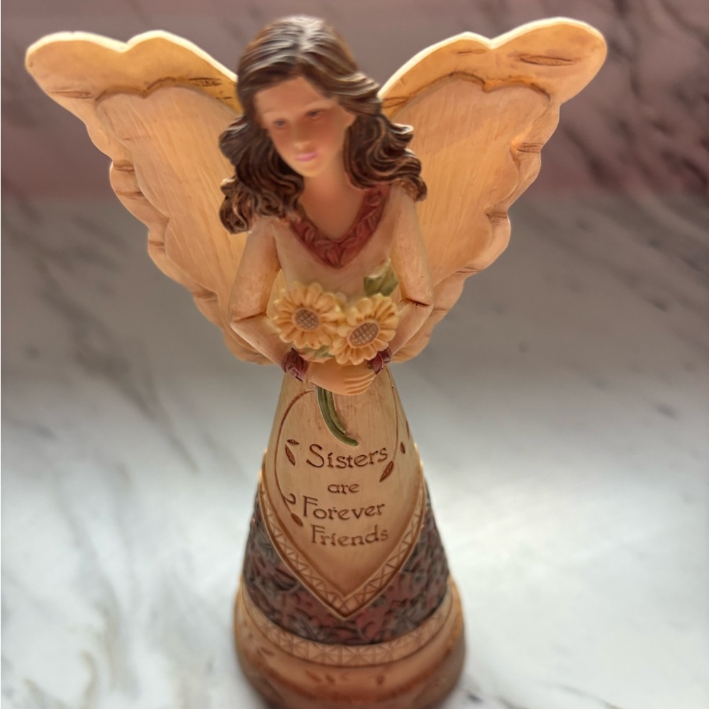 Elements “Sisters are forever friends” Barbara McDonald Angel figurine